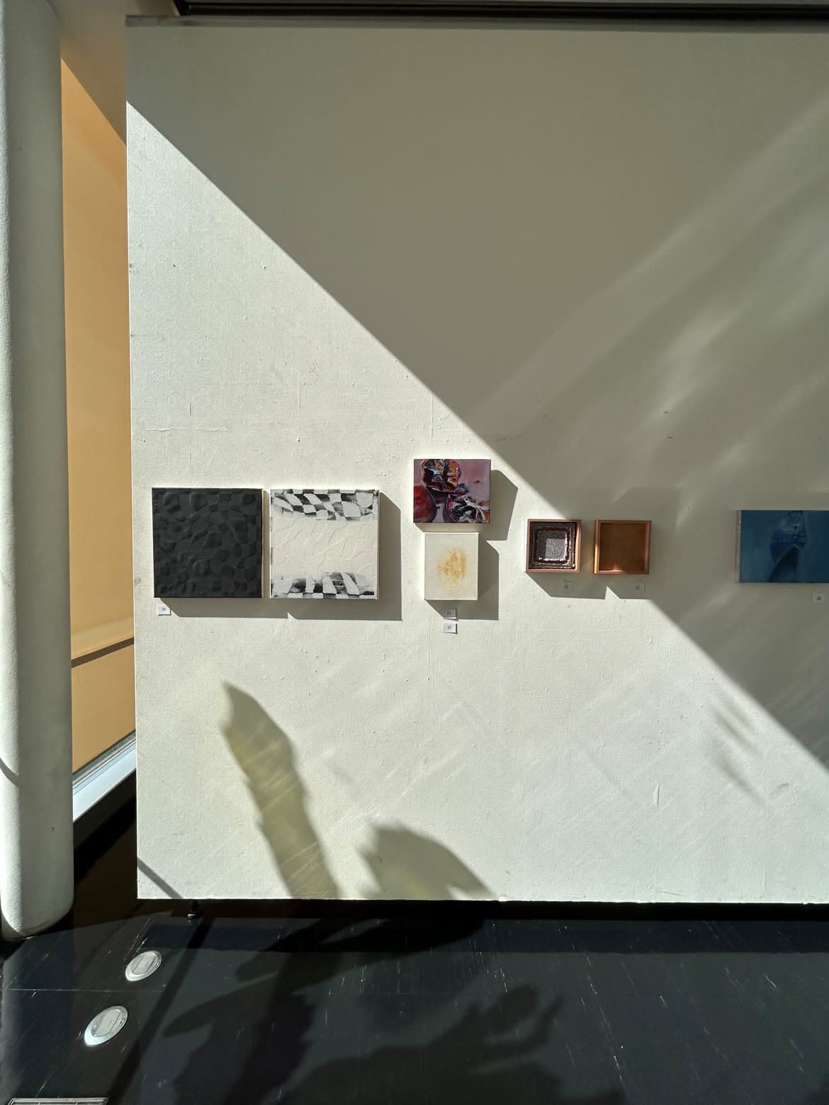 Jannis Besen, two chess paintings, installation view, Tsukuba, Japan